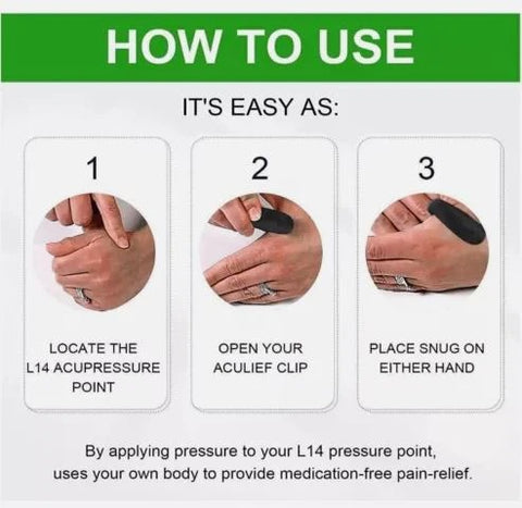Blood Pressure & Sugar Levels Managing LI4 Acupressure Clip