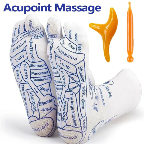 Foot Massage Acupressure Socks (SOCKS + STICK)