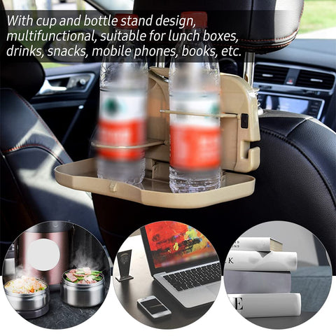 Multi-Functional Foldable Car Back Seat Organizer with Tray Table & Cup Holder
