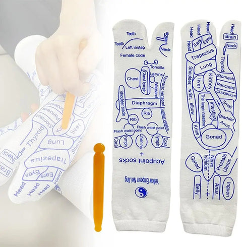 Foot Massage Acupressure Socks (SOCKS + STICK)