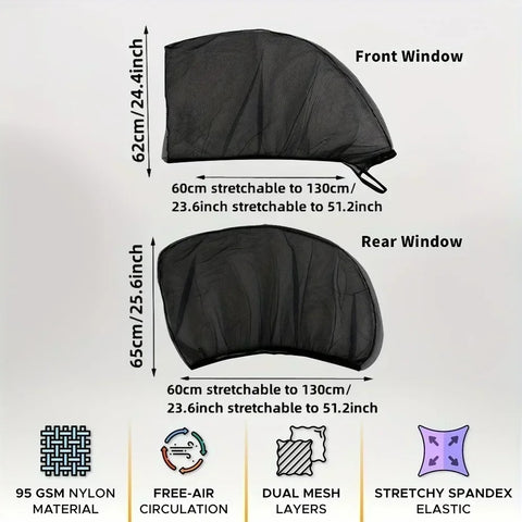 Universal Car Sunshade Curtain ( 4 Pcs )
