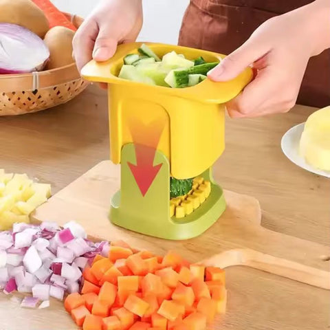2-In-1 Kitchen Vegetable Chopper Dicing & Slitting