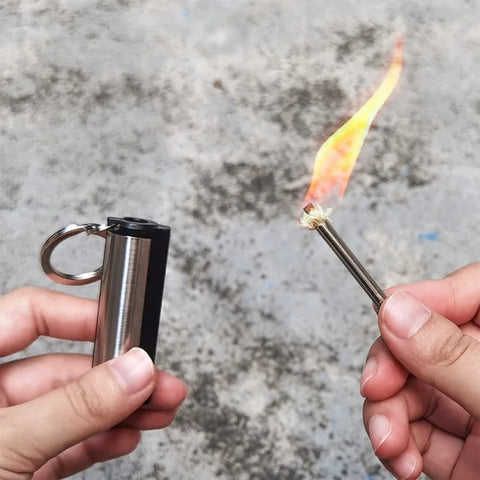 Portable Survival Keychain Lighter Spark Starter