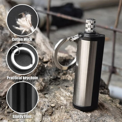 Portable Survival Keychain Lighter Spark Starter